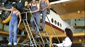 Valentina has a DP Gangbang at the Airport