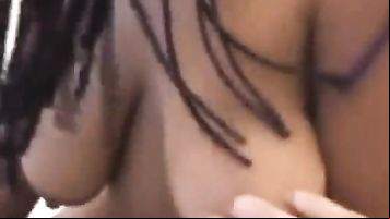 Ebony BBW Sucks White Cock